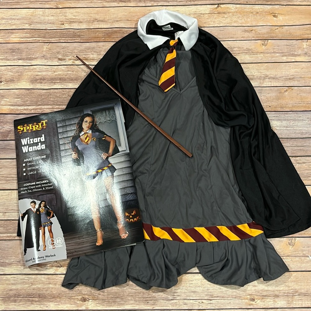 Spirit Wizard Wanda Costume - Black, Gray, Yellow